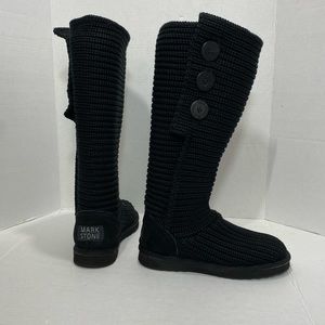 Mark Stone whistler knit GENUINE SHEEPSKIN cardy ugg boots Ladies 8 1/2